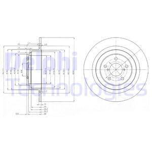 Bremseskive, Bakaksel, SUBARU LEGACY III, LEGACY Kombi III, OUTBACK, 26700-AE010, 26700-AE060, 26700-AE061, 26700-AE062
