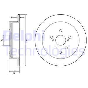 Bremseskive, Bakaksel, LEXUS RX, TOYOTA HIGHLANDER / KLUGER, SIENNA, 424310E020, 42431-0E020, 42431-48070
