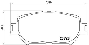 Bremseklosser sett, Framaksel, TOYOTA CAMRY Sedan, ISIS, MARK X I, WISH Minibus, minivan, 0446506030, 0446530340, 0446533240, 044653324