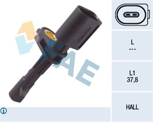 Sensor, hjulturtall, bakaksel begge sider, AUDI,SEAT,SKODA,VW, 2K0 927 807, WHT 003 864