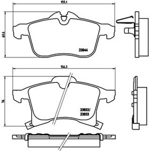 Bremseklosser sett, Framaksel, OPEL ASTRA G Skåp / kombi, 1605009, 1605035, 1605080, 1605177, 1605252, 1605456, 1605957, 1605992, 160599