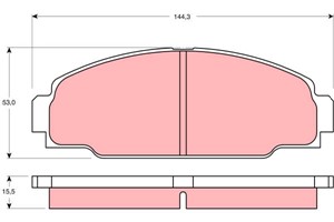 Bremseklosser sett, Framaksel, TOYOTA DYNA 150 Flak/chassi, DYNA Flak/chassi, 04465-25010, 04491-25010, 04491-25020, 449125010