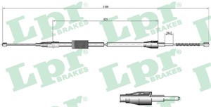 Kabel, parkeringsbremse, Bak, Høyre, Venstre, AUDI A2, 8Z0609721B