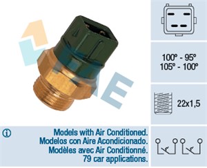 Temperaturbryter, radiator ventilator, FORD, 12783354, 1516825R, 28343354, 32 10 6 768 880, 32 10 6 793 622, 5409529, 612 00 09 0060, 61