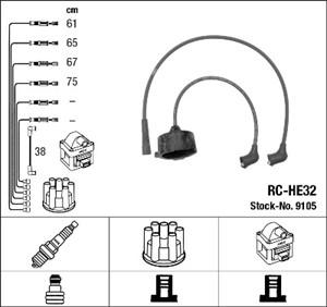 Tennledningssett, HONDA,NISSAN,TRIUMPH, 32700-634000, 32700-634013, 32700-634023, 32700-634670, 32700-634671