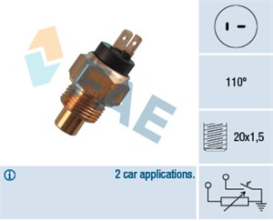 Kjølevæsketemperatursensor, ALFA ROMEO 155, 164, 047 121 013 L, 047 121 013 M, 047 121 013 P, 047 121 013 R, 47 121 013 L, 47 121 013 M,