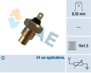 Kjølevæsketemperatursensor, ALFA ROMEO 6, 75, 90, ALFETTA, ALFETTA GT, GIULIETTA, SPIDER, SEAT IBIZA I, MALAGA, 0060536400, 105000632200