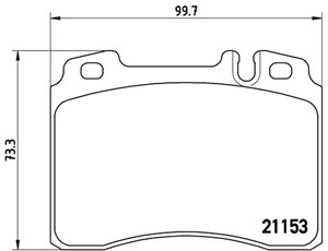 Bremseklosser sett, Framaksel, MERCEDES-BENZ, 0024201920, 0024203720, 0054200120, A0024201920, A0024203720, A0054200120