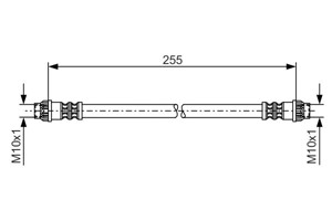 Bremseslange, Bakaksel, CITROËN,PEUGEOT,RENAULT, 4806 86, 77 04 003 961