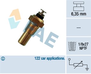 Kjølevæsketemperatursensor, CHEVROLET,DAEWOO,OPEL,SAAB, 22 11 4 038 372, 22 11 6 773 248, 30 539 720, 4803631, 88 00 914, 88 59 233, 91