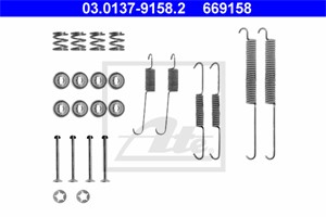 Tilbehørsett, bremsesko, Bakaksel, CITROËN,DACIA,PEUGEOT,RENAULT,VOLVO, 4308 58, 77 01 203 980, 77 01 206 972