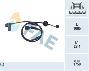 Sensor, hjulturtall, Framaksel, AUDI A4 B6, A4 B6 Avant, A4 B6 Cabriolet, 8E0 927 803 A, ALS-537