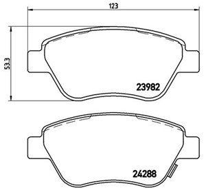 Bremseklosser sett, Framaksel, FIAT DOBLO Skåp/stor limousine, OPEL CORSA D, CORSA D Skåp/halvkombi, 1605226, 1605258, 1605353, 1605357,