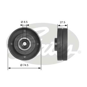 Styrerulle-kilerem tannrem, AUDI,VOLVO,VW, 069 109 243 B, 1257120