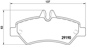 Bremseklosser sett, Bakaksel, MERCEDES-BENZ,VW, 0044206920, 0084205120, 2E0698451, 2E0698451H, 4862602AA, 9064230400, A0044206920, A0084