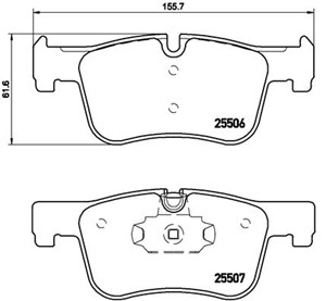 Bremseklosser sett, Framaksel, BMW, 34106884243, 34112468431, 34116850568, 34116874331