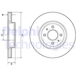 Bremseskive, Framaksel, HYUNDAI,KIA, 51712-1W000, 51712-1W050, 51712C8500, 51712-C8500