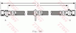 Bremseslange, Bakaksel, Innvendig, Høyre, Venstre, HONDA ACCORD V, ROVER 600 I, 46430-SN7-003, GBH90265, SHB100390