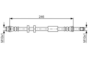 Bremseslange, Bak, Høyre, Venstre, AUDI A8 D4, 4H0 611 775 A, 4H0 611 775 B