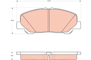 Bremseklosser sett, Framaksel, TOYOTA ALPHARD / VELLFIRE, PREVIA III, 04465-28520