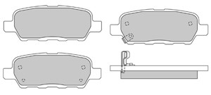 Bremseklosser sett, Bakaksel, SUZUKI,RENAULT,INFINITI,NISSAN, 44060-8H385, 44060-AL585, 44060-AL586, 44060-AM485, 44060-CB10J, AY060-NS0