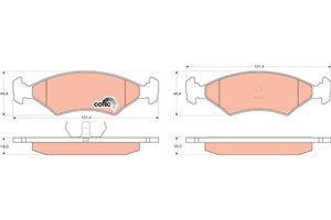 Bremseklosser sett, FORD,MAZDA,TVR, 1030602, 1039106, 1079920, 1619209, 1659935, 178479, 1E06-33-23Z, 1E063323ZA, 1E063323ZB, 5015919, 5