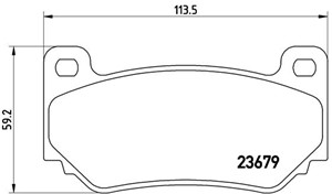 Bremseklosser sett, Framaksel, MG MG TF, MGF, CP760010, SFP000170, SFP000310, SFP000311