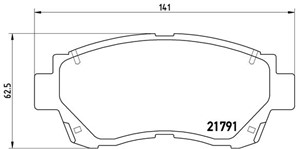Bremseklosser sett, Framaksel, LEXUS,TOYOTA, 0446506020, 0446520260, 0446520590, 0446524010, 0446524040, 0446530080, 0446533010, 0446533