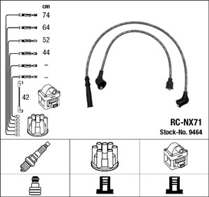 Tennledningssett, NISSAN, 22450-01A25, 22450-01A26, 22450-01B26, 22450-01M25, 22450-01R25, 22450-03A25, 22450-05A26, 22450-11M25, 22450-