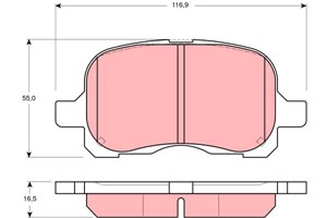 Bremseklosser sett, Framaksel, TOYOTA CARINA E Sedan VI, COROLLA, COROLLA Compact, COROLLA Kombi, COROLLA Liftback, CORONA Sedan, 04465-