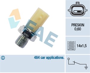 Oljetrykkbryter, DACIA,MERCEDES-BENZ,NISSAN,OPEL,RENAULT,SUZUKI, 1064001255, 25240-00Q0A, 25240-00Q0H, 25240-00QAH, 33 52 1 126 351, 33