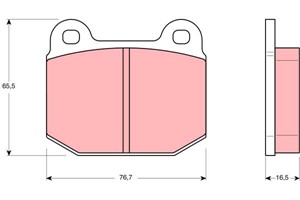 Bremseklosser sett, Framaksel, LOTUS,MORGAN,OPEL,VAUXHALL, 09293345, 16 05 317, 1605300, 1605321, 1605398, 1605557, 1605713, 1605714, 16