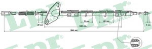 Kabel, parkeringsbremse, Venstre, MERCEDES-BENZ T1 Buss [602, B601], T1 Flak/chassi [601, B602], T1 Skåp [601, 611, B602], 6014203385, 6
