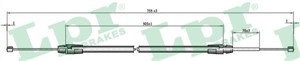 Kabel, parkeringsbremse, Bak, Høyre, MERCEDES-BENZ A-KLASS [W168], 1684200585, 1684201585