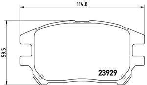 Bremseklosser sett, Framaksel, LEXUS RX, 0446548040, 0446548050, 0446548120