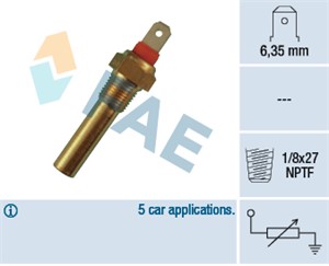 Kjølevæsketemperatursensor, FORD RANGER, 3C5 827 550 A, 3C5 827 550 B, 3C5 827 550 C, 6107551, 82GB 10884 AB, 9136 Q7