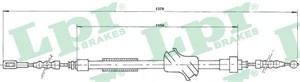 Kabel, parkeringsbremse, Høyre, AUDI 80 B3 Sedan, 90 B3, CABRIOLET B3, COUPE B2, COUPE B3, 893609722F