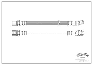 Bremseslange, Bakaksel, FIAT RITMO, 4434663