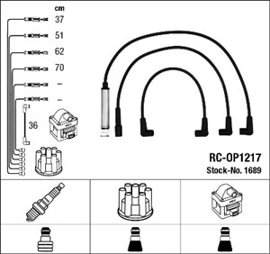 Tennledningssett, OPEL ASTRA F, ASTRA F Halvkombi, ASTRA F Kombi, ASTRA F Skåp / kombi, VECTRA A, VECTRA A Halvkombi, 12 82 019, 12 82 0