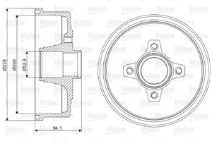 Bremsetrommel, Bakaksel, OPEL CORSA C, CORSA C Skåp/halvkombi, TIGRA TwinTop, VAUXHALL CORSA Mk II, TIGRA TwinTop, 418001, 9196290