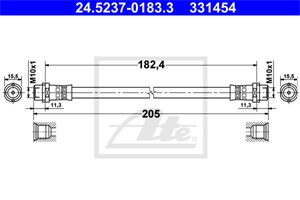 Bremseslange, Bakaksel, AUDI,SKODA,VW, 4E0 611 775 F, 8D0 611 775 E, 8E0 611 775