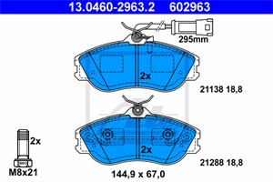 Bremseklosser sett, Framaksel, AUDI, 447 698 151 A, 447 698 151 B, 447 698 151 E, 447 698 151 F, 447 698 151, 895 698 151 A, 895 698 151
