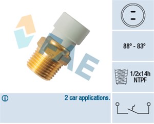 Temperaturbryter, radiator ventilator, CHRYSLER VOYAGER II, 005 153 04 28, 4221284, A005 153 04 28, TS-165
