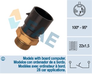 Temperaturbryter, radiator ventilator, OPEL VECTRA A, VECTRA A Halvkombi, 1 251 116, 1 251 133, 1 256 951, 1 313 679, 1 337 177, 1 373 3