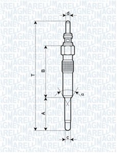 Glødeplugg, ALFA ROMEO,AUDI,CHRYSLER,DODGE,FORD,JEEP,OPEL,ROVER,SEAT,SKODA,VW, 1214427, 1690048, 60617002, 61617002, 91153919, 95DD 6M09