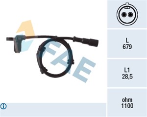 Sensor, hjulturtall, Framaksel, RENAULT, 77 00 429 113, 77 00 832 768