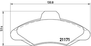 Bremseklosser sett, FORD, 1015598, 1031781, 1048309, 1130751, 1133748, 5025948, 5026661, 5027604, 5028176, 6180371, 6500952, 6500953, 65