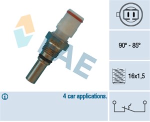 Temperaturbryter, radiator ventilator, LEXUS LS, TOYOTA CELICA Cabriolet, CELICA Coupé, 34 35 9 804 833, 89428-15020, 89428-15030, TS-93