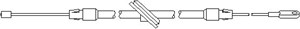 Kabel, driftsbremse, Foran, MERCEDES-BENZ M-KLASS [W163], 163 420 02 85, A163 420 02 85