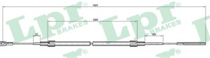 Kabel, parkeringsbremse, Høyre, Venstre, BMW 3 Compact [E36], 34411160874